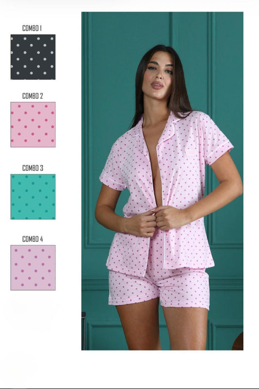 PCDA-6334 Pigiama donna Mezza manica P.corto - PIGIAMA DONNA - capricci