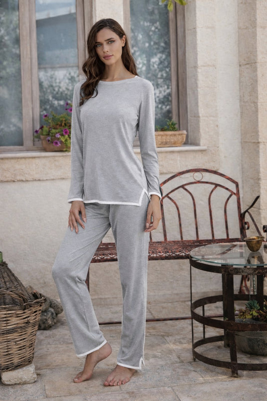 ID1468PGL - Pigiama donna lungo girocollo - INTIMAMI