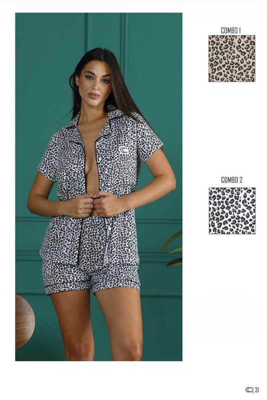 PCDA-6333 Pigiama donna mezza manica e pantaloncino - PIGIAMA DONNA - capricci