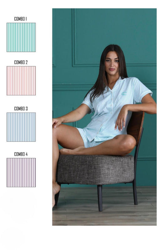 PCDA-6332 Pigiama donna Mezza manica e pantaloncino - PIGIAMA DONNA - capricci