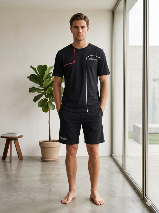 pigiama uomo mezza manica e pantaloncino Cotone