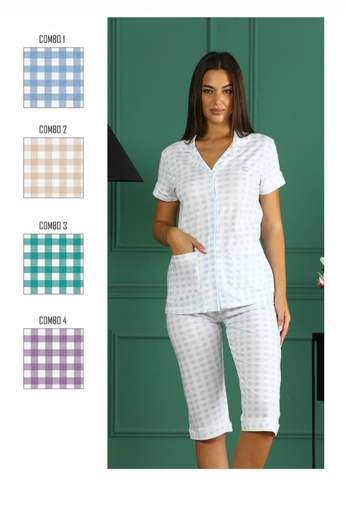 PCPA-6337 Pigiama donna corto mezza manica P.Pinochietto - PIGIAMA DONNA - capricci