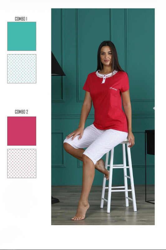 PCP-6270 Pigiama donna mezza manica P.Pinochietto - PIGIAMA DONNA - capricci