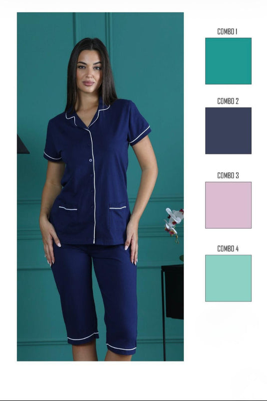 PCPA-6336 Pigiama donna mezza manica P.Pinochietto - PIGIAMA DONNA - capricci