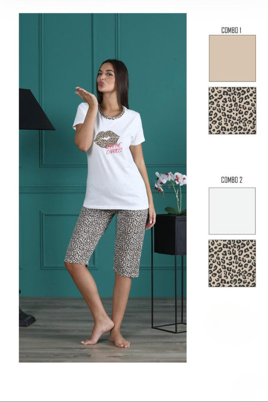 PCP-6275 Pigiama donna mezza manica P.pinochietto - PIGIAMA DONNA - capricci
